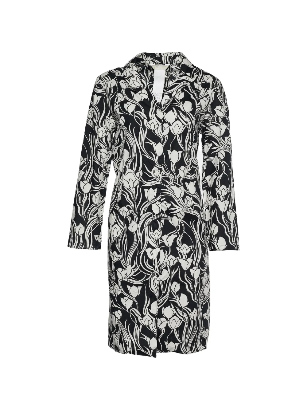 'S Max Mara floral-print shirt dress - Nero