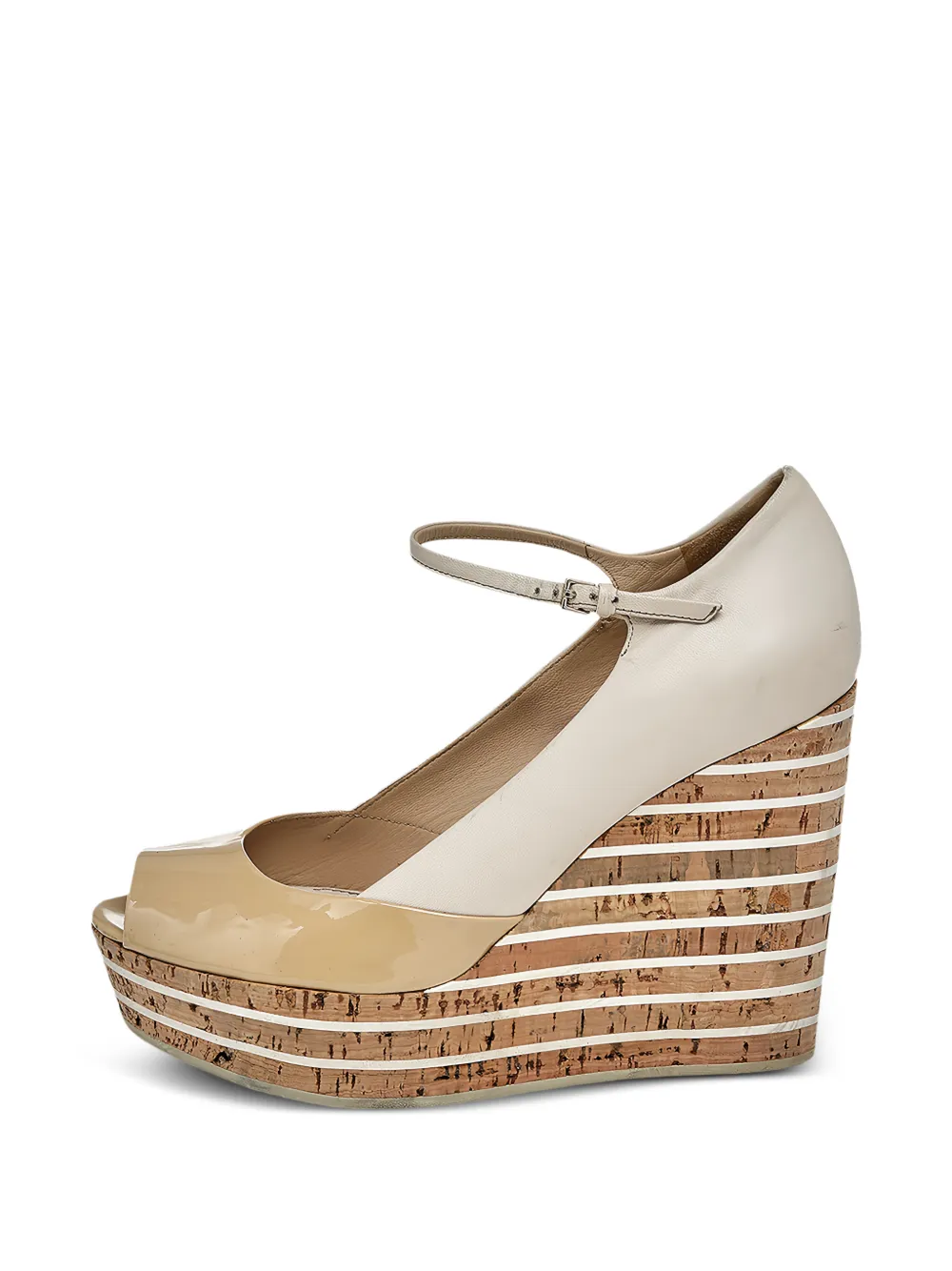 Gucci Pre-Owned patent leather wedge sandals - Toni neutri