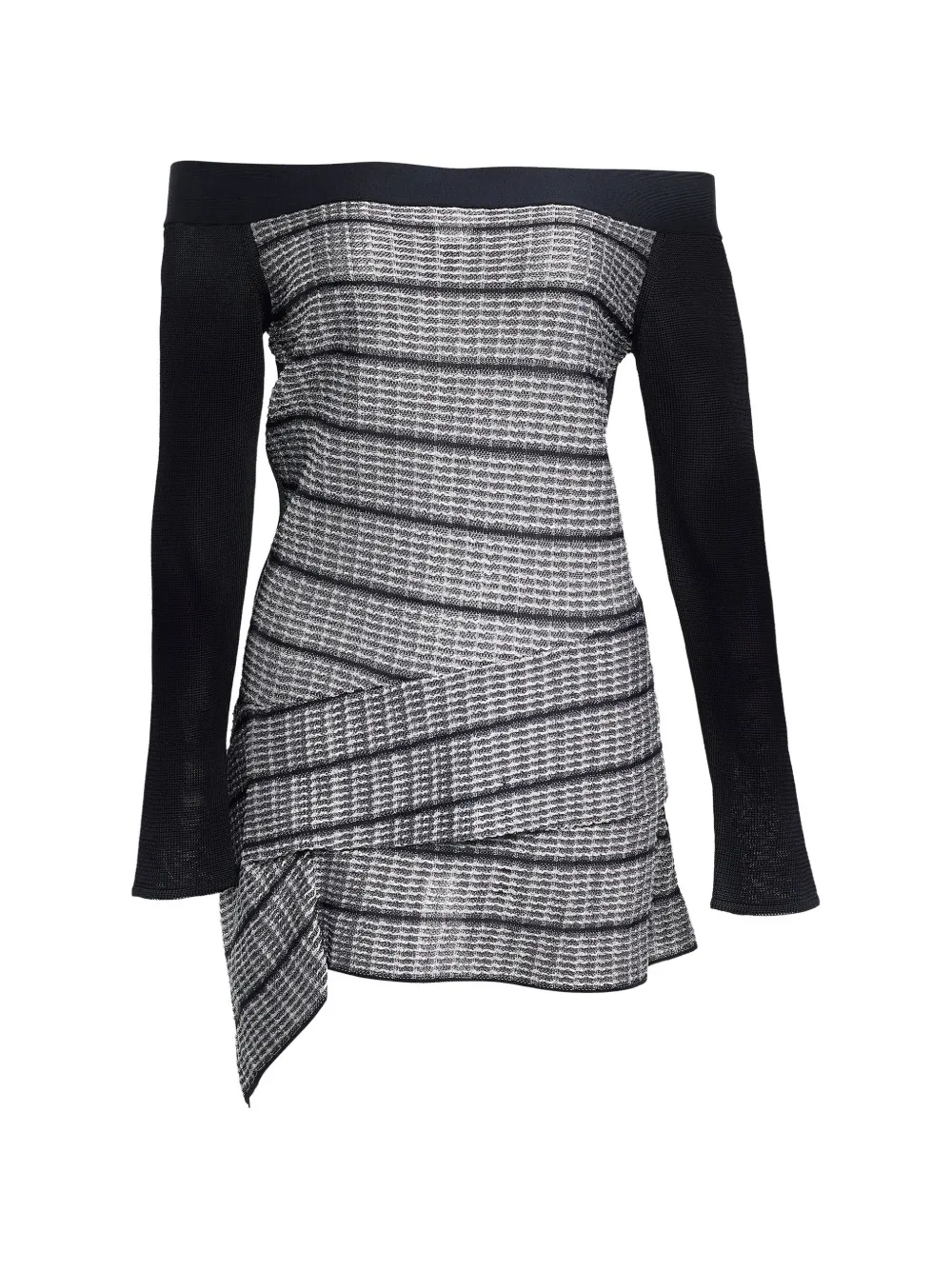 Roland Mouret off-shoulder knitted blouse - Black
