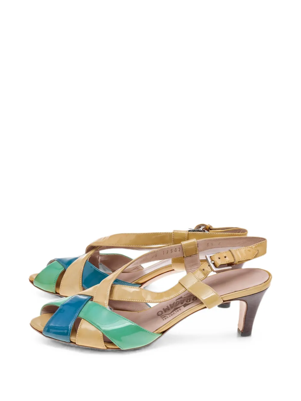 Ferragamo Pre-Owned patent calf leather sandals - Toni neutri