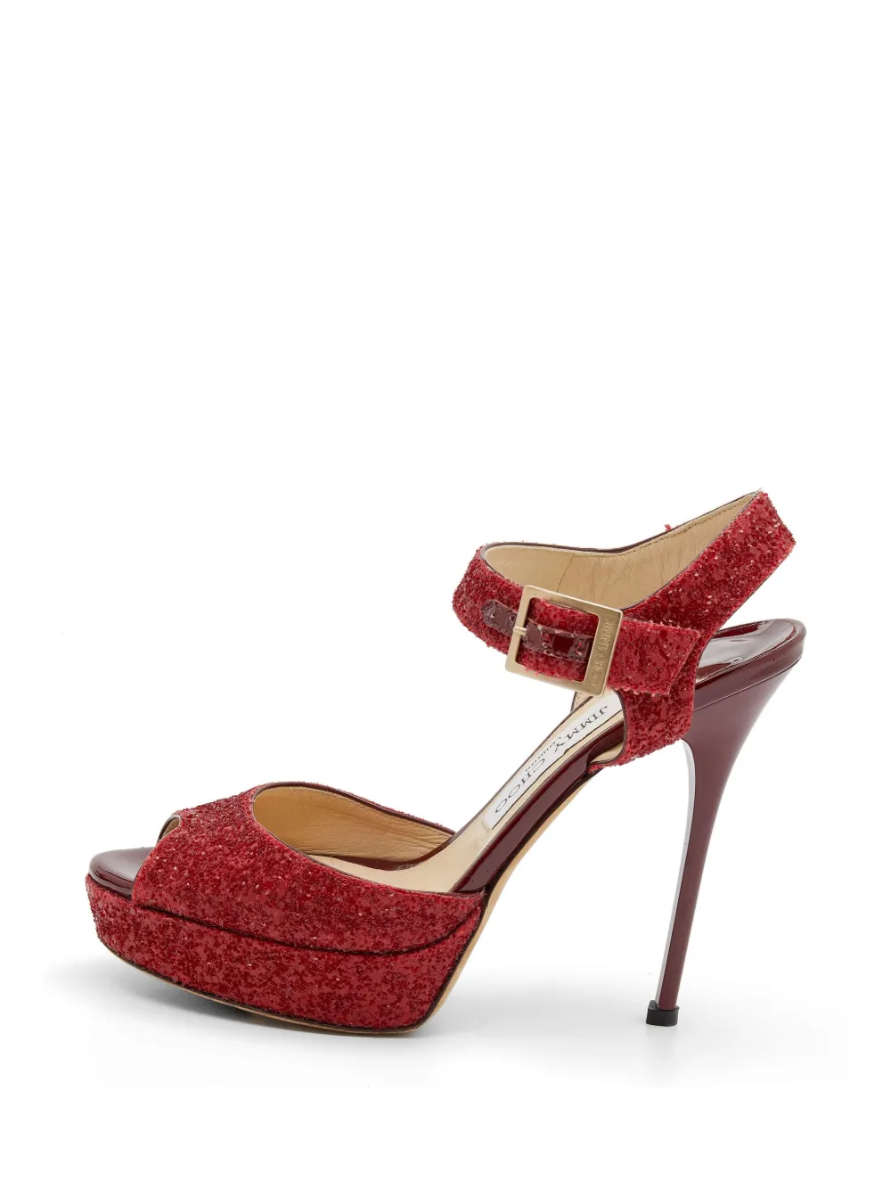 Jimmy Choo Pre-Owned 125mm Linda heeled sandals - Rosso