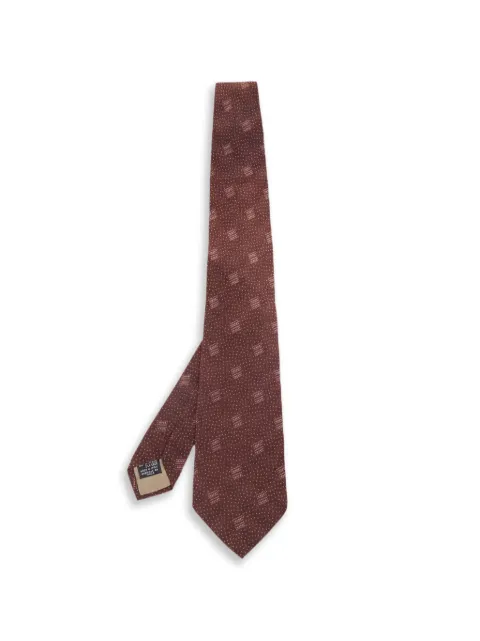 Giorgio Armani Pre-Owned corbata de seda con motivo