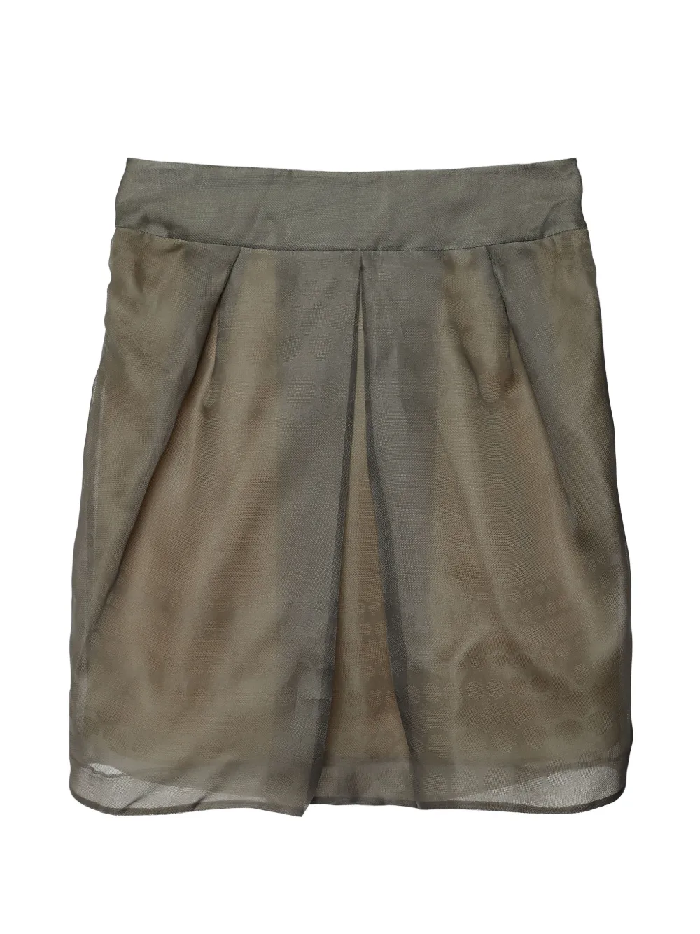 Valentino Garavani Pre-Owned pleated silk mini skirt - Grigio