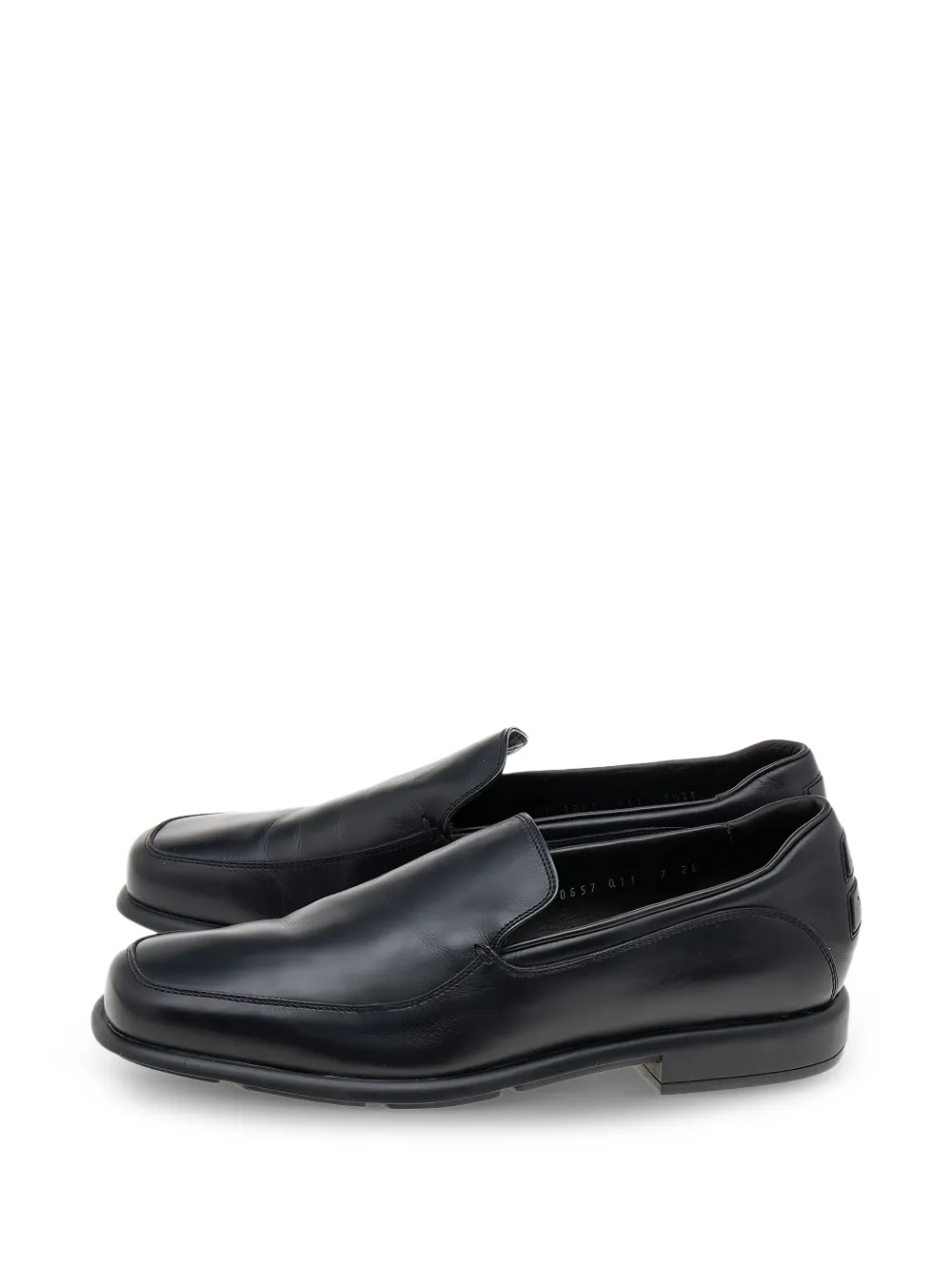 Ferragamo Pre-Owned leather slip-on loafers - Nero