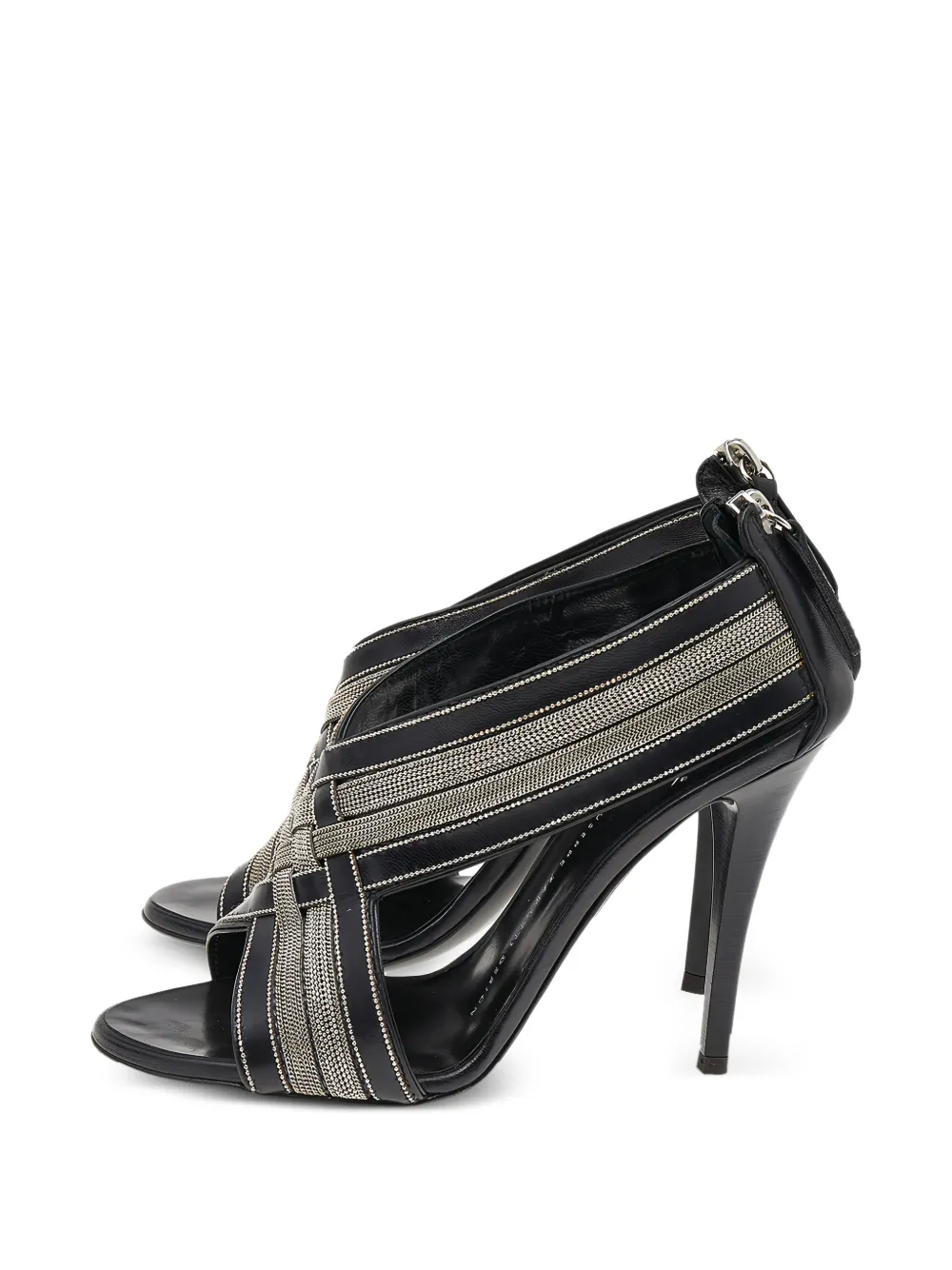 Giuseppe Zanotti Vintage chain criss-cross sandals - Nero