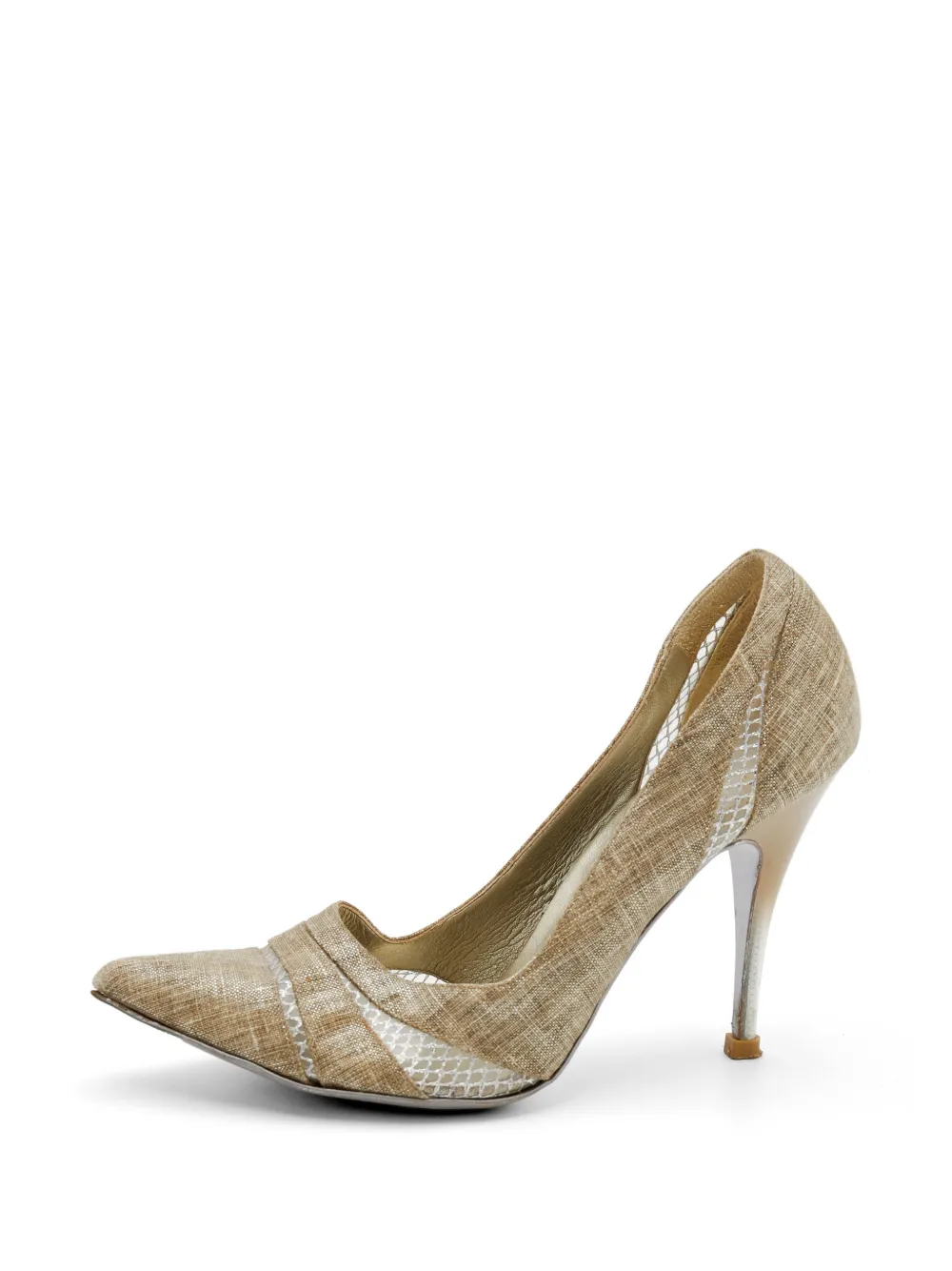 Stella McCartney Pre-Owned pointed-toe mesh pumps - Toni neutri