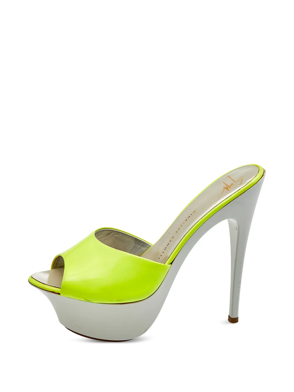 Giuseppe Zanotti Vintage patent leather platform sandals - Giallo