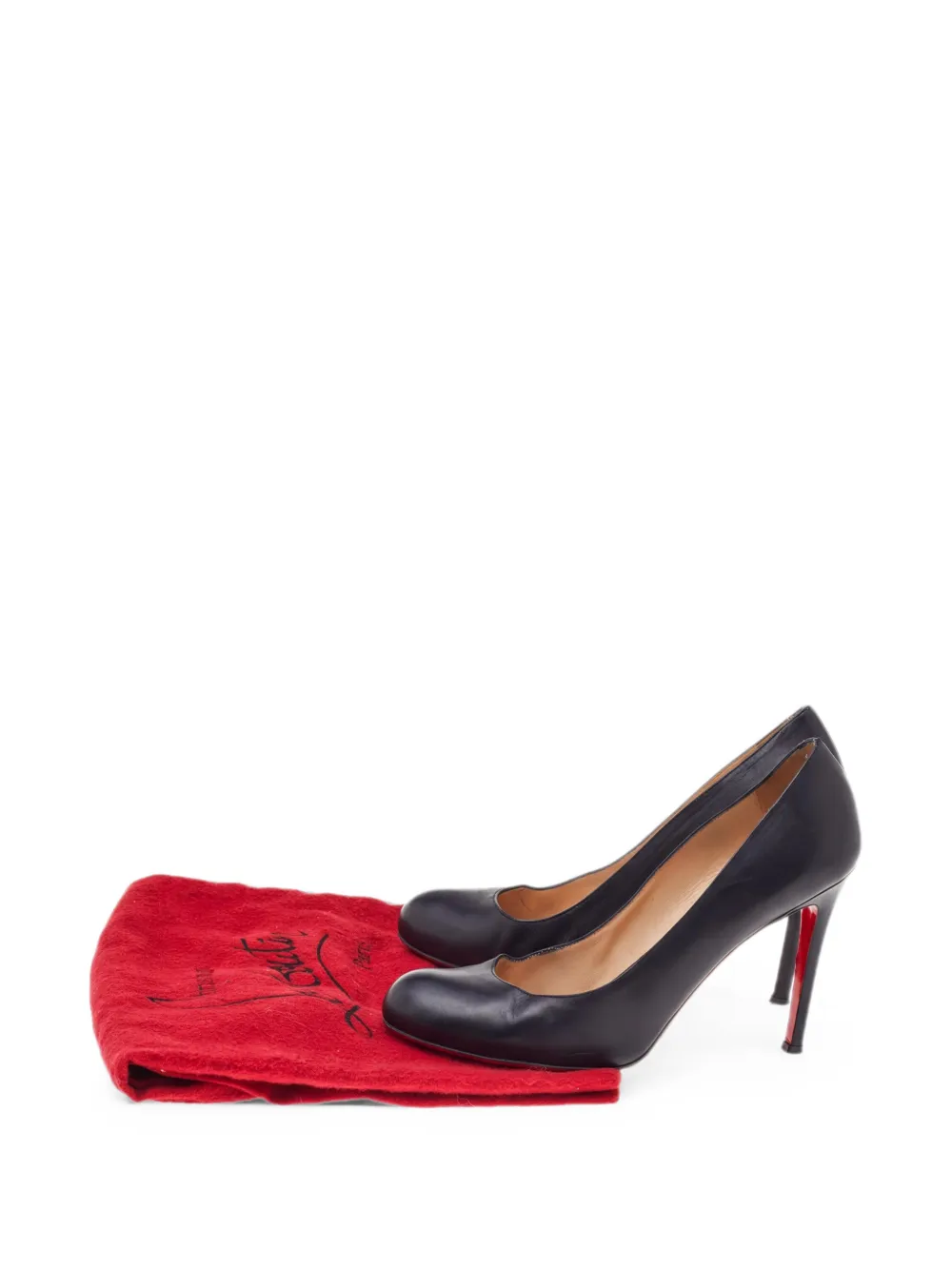 Christian Louboutin Pre-Owned 105mm Simple leather heeled pumps - Schwarz