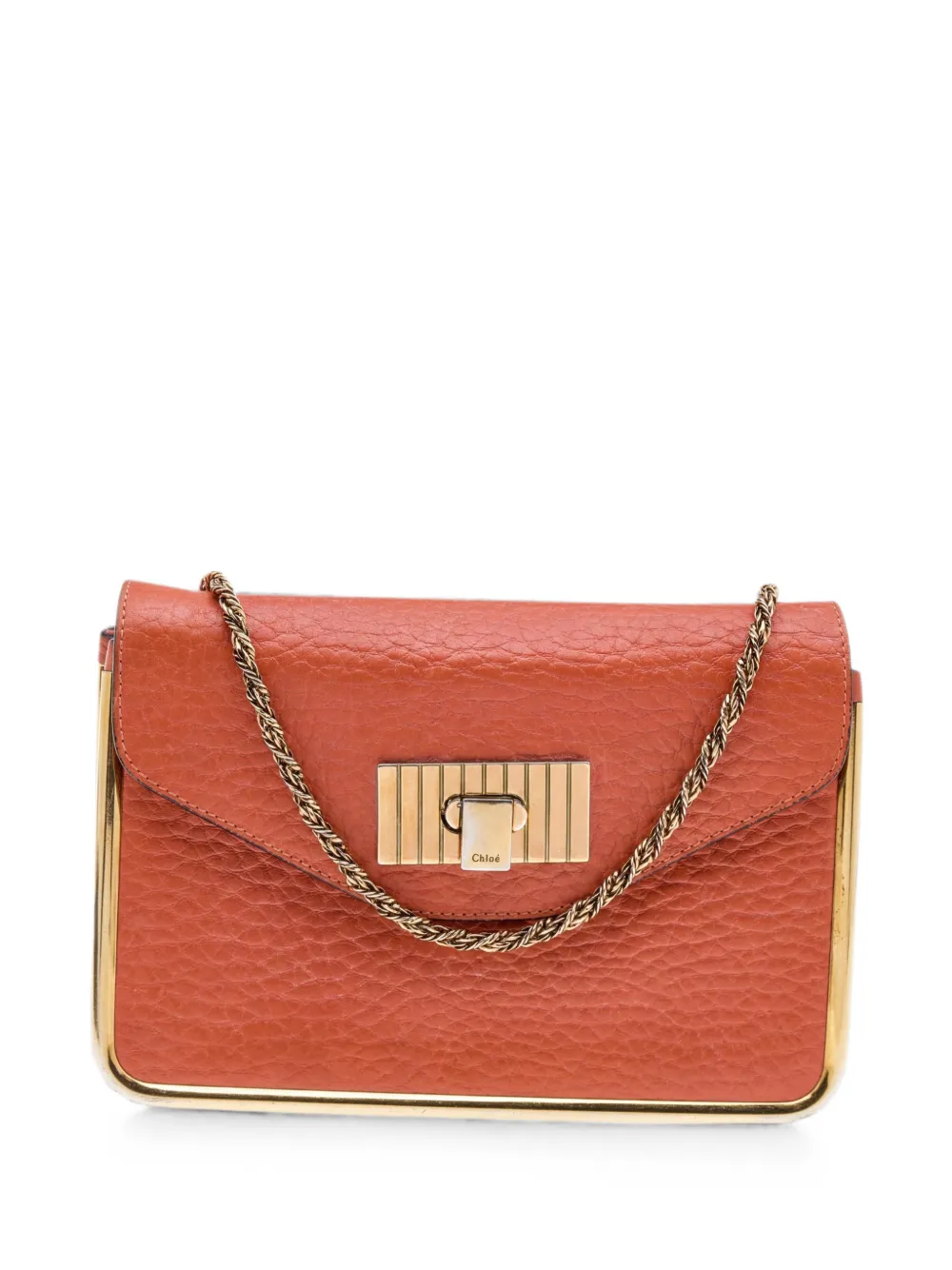 Chloé Pre-Owned Sally leather shoulder bag - Arancione
