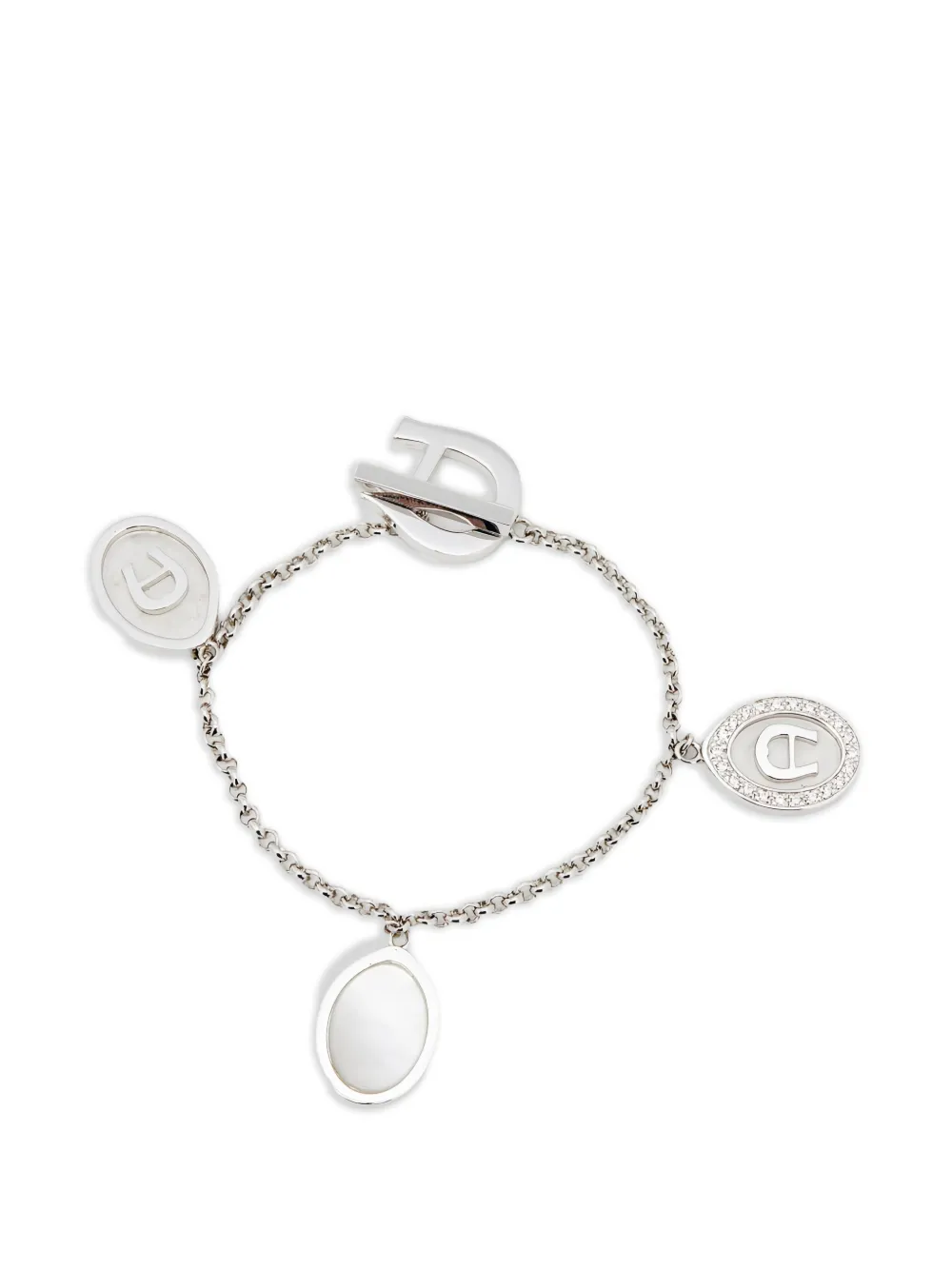 Aigner Vintage oval-charm bracelet - Silber