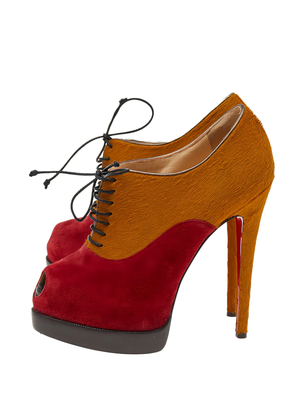 Christian Louboutin Pre-Owned Miss Poppins peep-toe ankle boots - Gelb