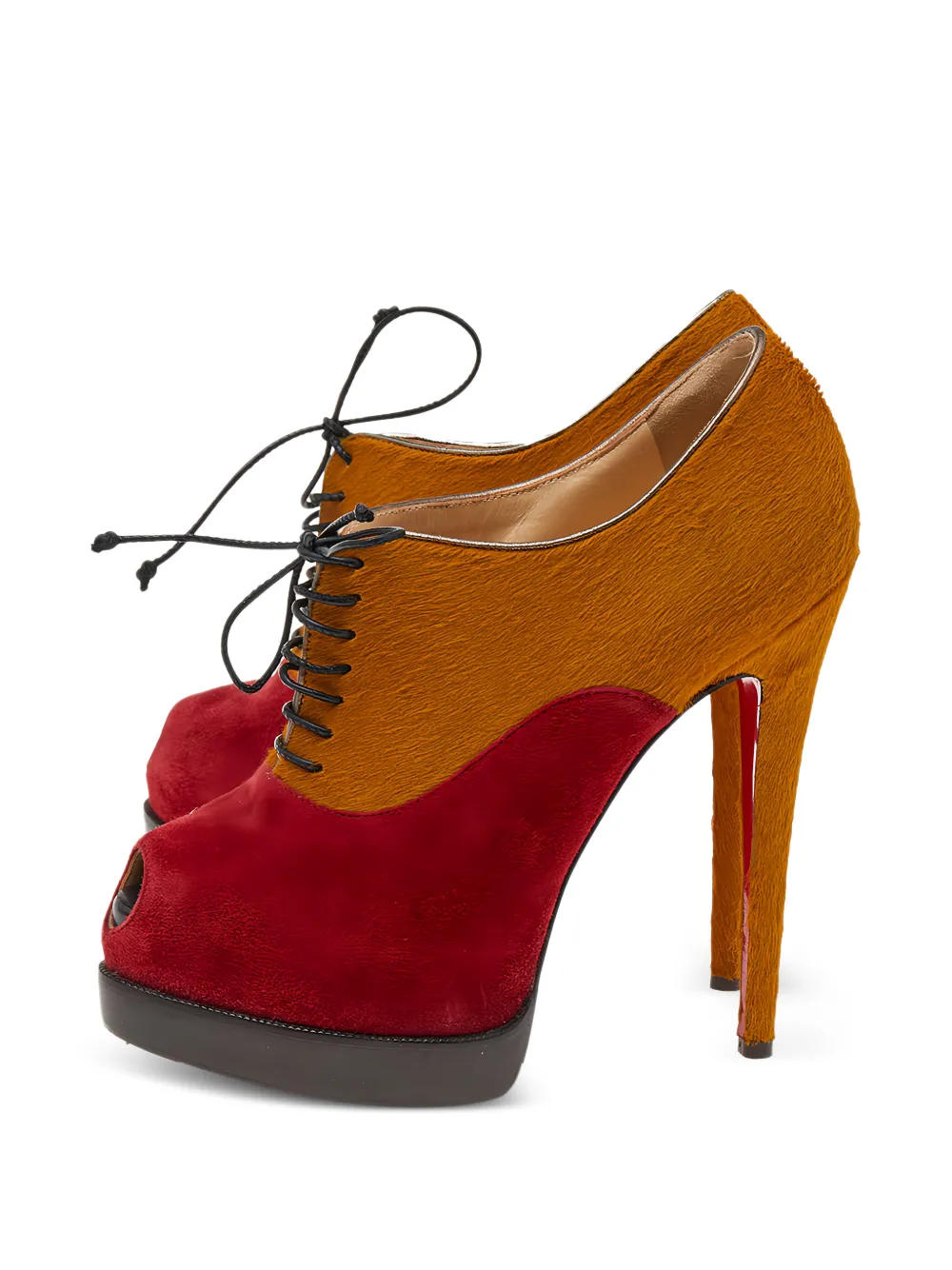 Christian Louboutin Pre-Owned Miss Poppins peep-toe ankle boots - Gelb