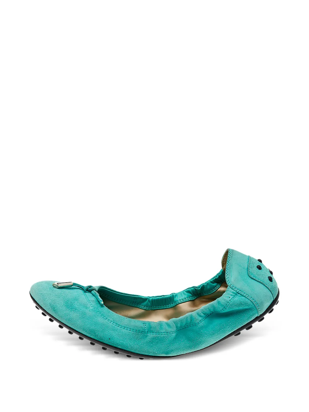 Tod's bow scrunch ballet flats - Green