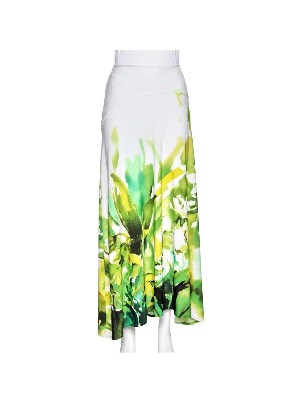 Roberto Cavalli Vintage nature-printed jersey midi skirt - Weiß
