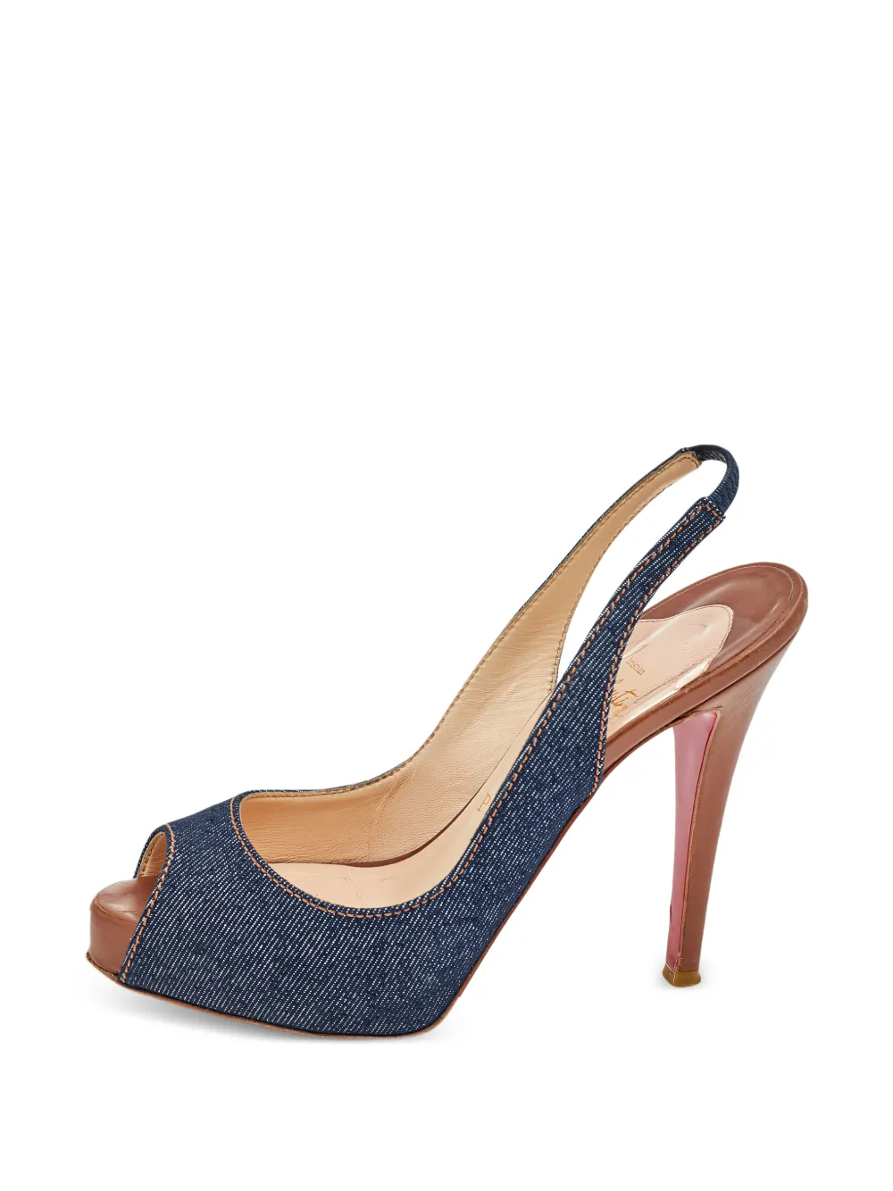 Christian Louboutin Pre-Owned Lady Peep slingback sandals - Blau