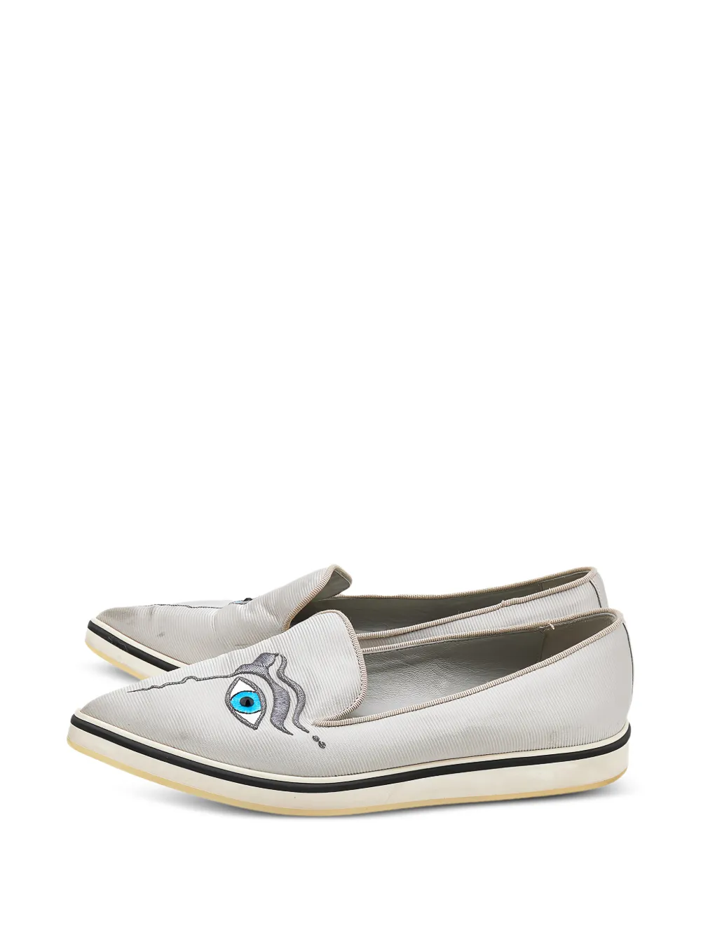 Nicholas Kirkwood Iris eye-motif slip-on loafers - Grigio