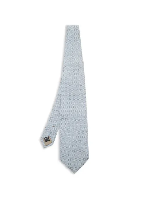 Giorgio Armani Pre-Owned square-patterned silk jacquard tie