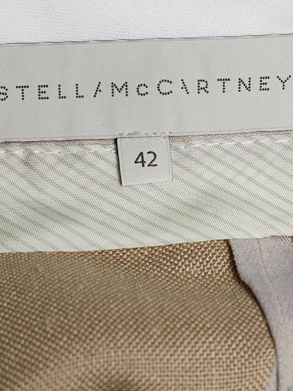 Stella McCartney Pre-Owned Broek met omgeslagen pijpen Beige