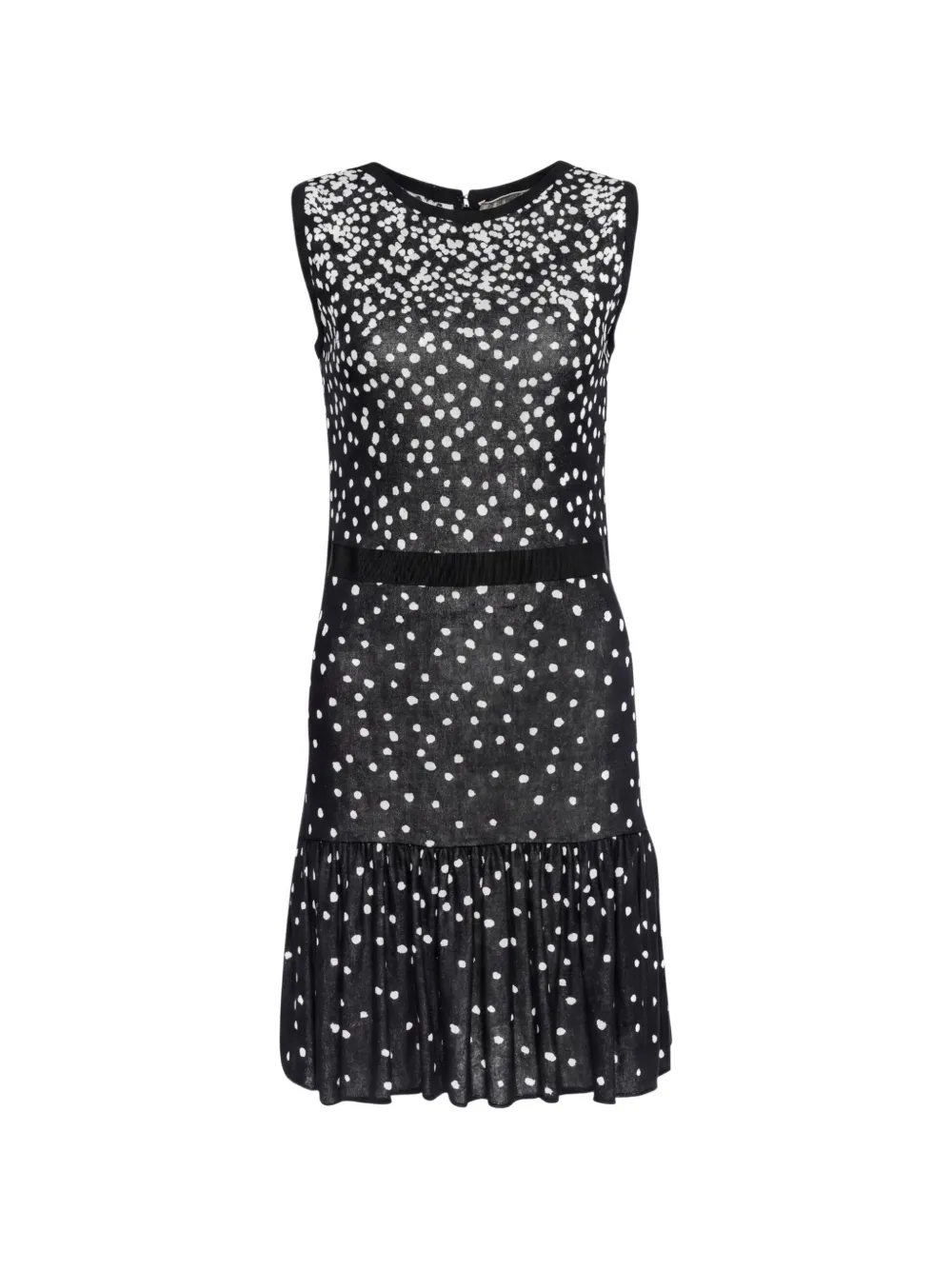 Giambattista Valli Vintage polka dot flared midi dress - Nero