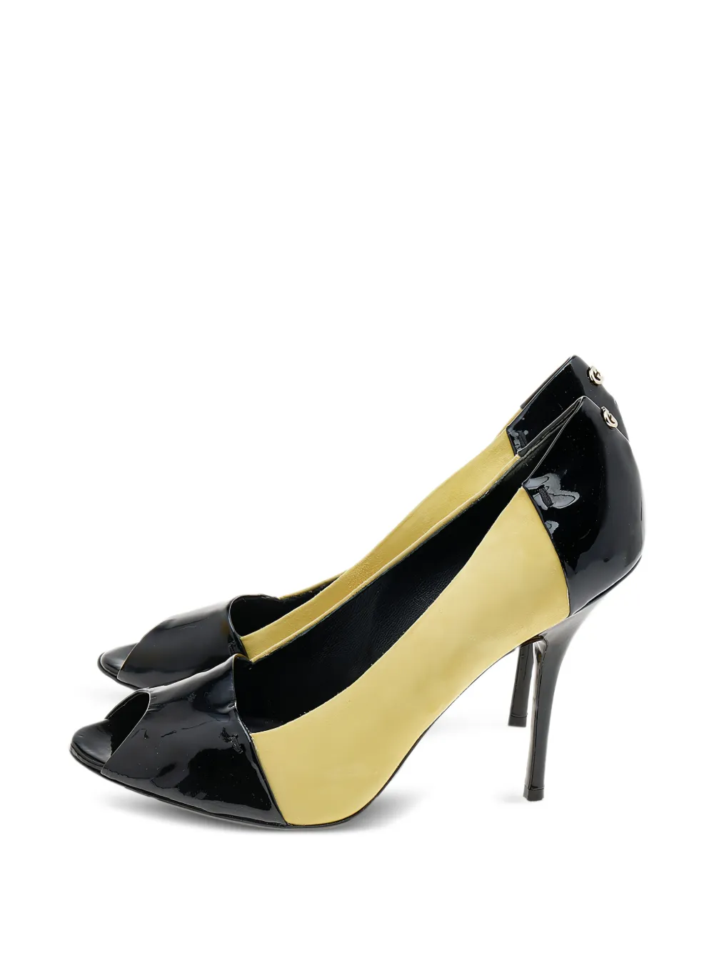 Gucci Pre-Owned panelled peep-toe pumps - Schwarz