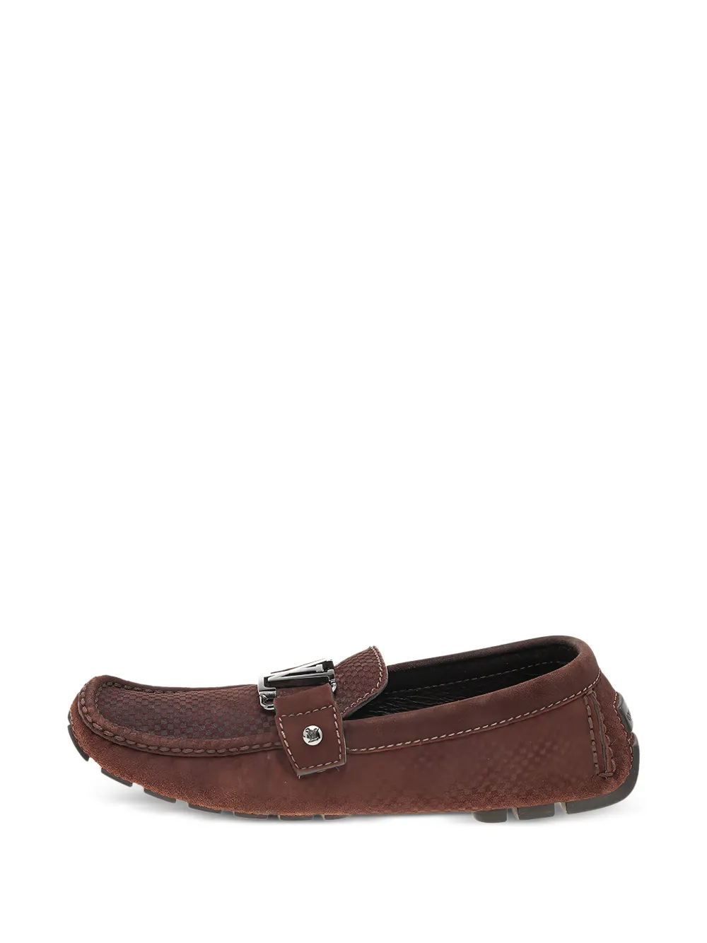 Louis Vuitton Pre-Owned Monte Carlo suede loafers - Braun