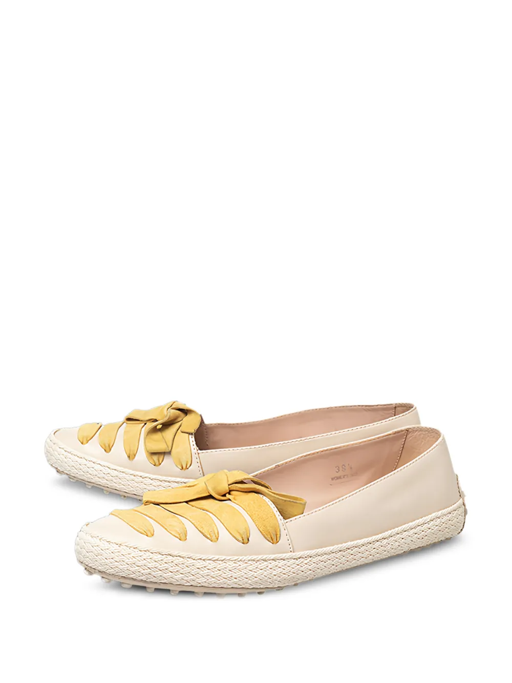 Tod's bow leather espadrille ballet flats - Neutrals