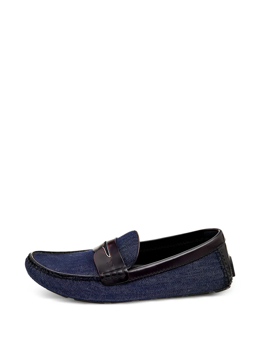 Louis Vuitton Pre-Owned penny strap denim loafers - Blu