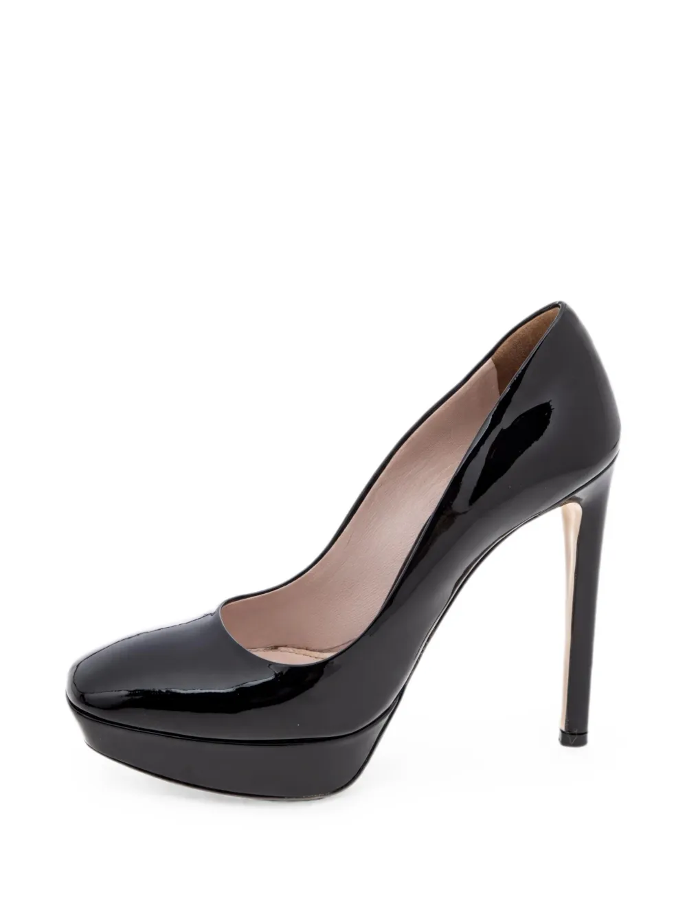Miu Miu Pre-Owned platform square-toe pumps - Schwarz
