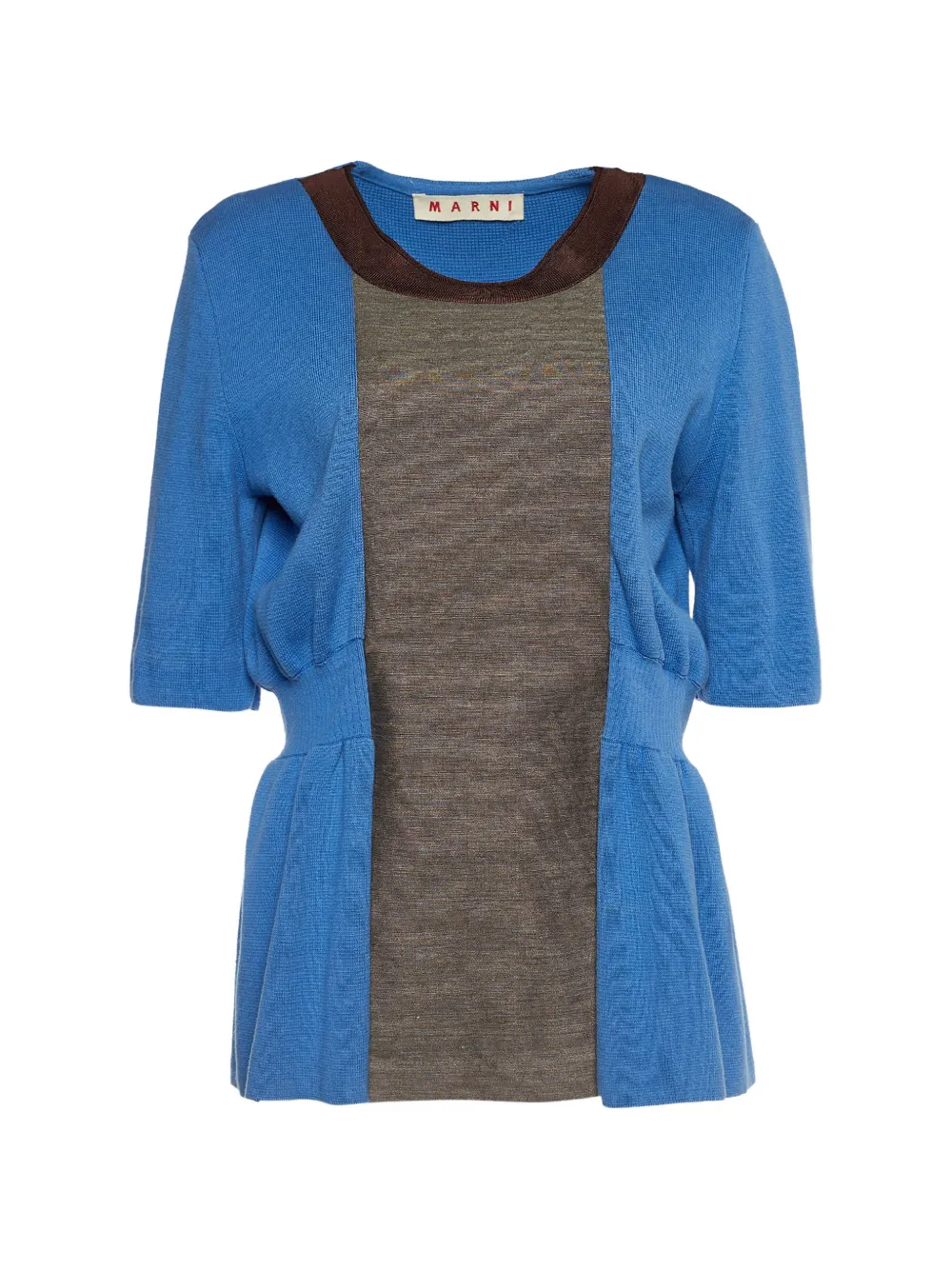 Marni Pre-Owned colorblock rib-knit top - Blu