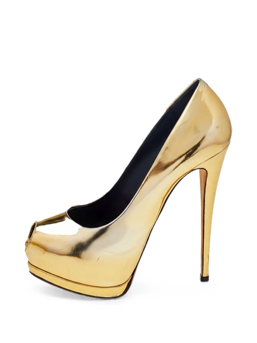 Giuseppe Zanotti Vintage peep-toe platform pumps - Oro