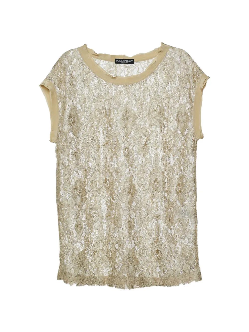 Dolce & Gabbana Pre-Owned floral lace top - Verde
