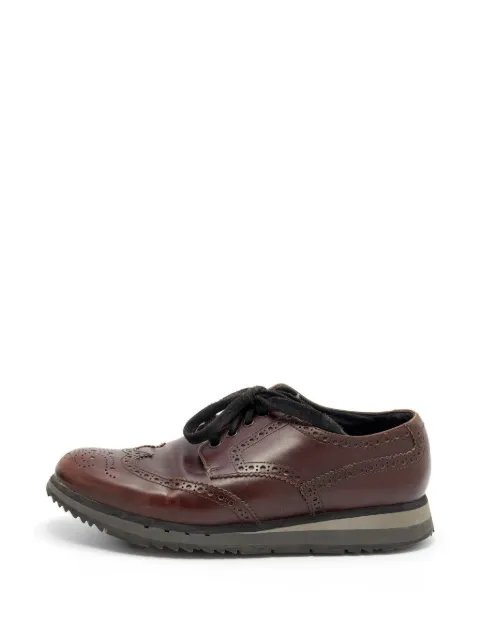 Prada Pre-Owned brogue leather derby shoes