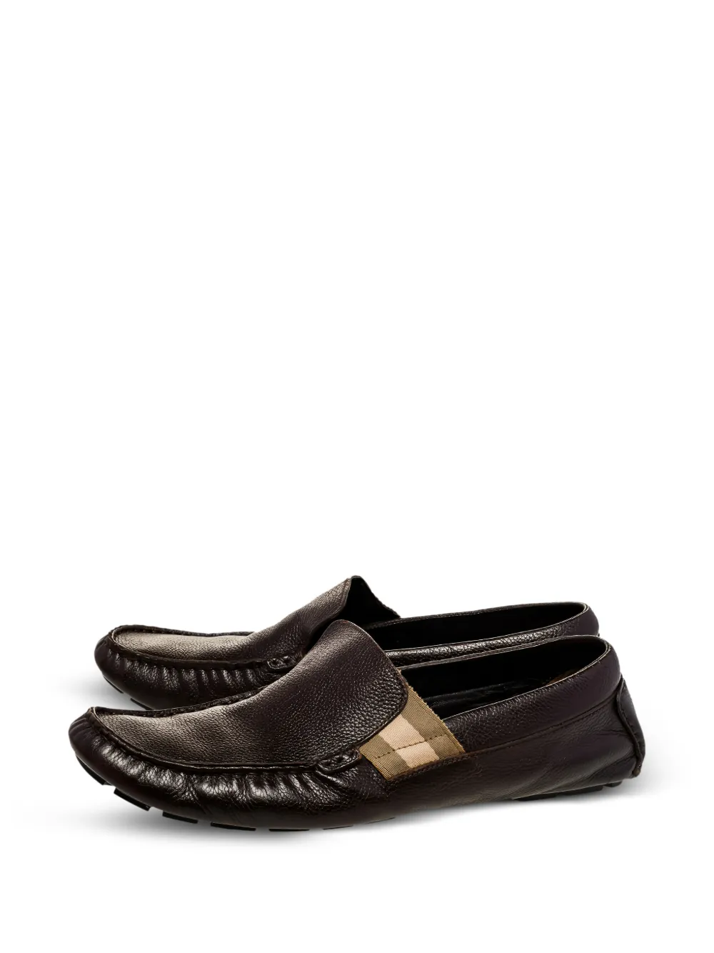 Gucci Pre-Owned Web-detail loafers - Braun