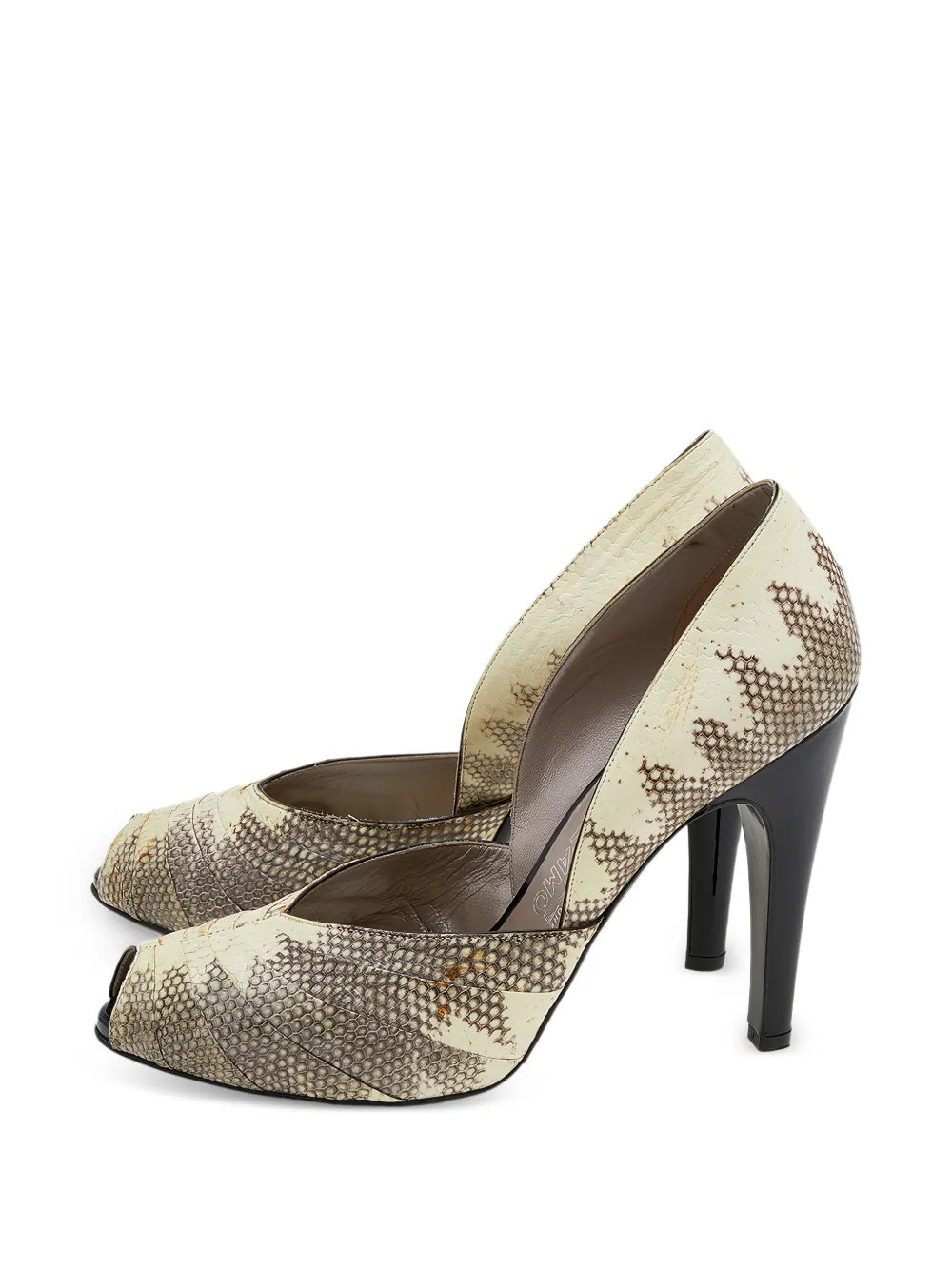 Ferragamo Pre-Owned peep-toe pumps - Toni neutri