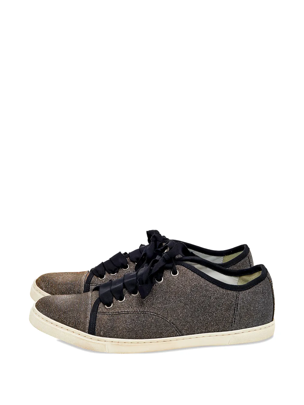 Miss Lanvin12 【078/800】 Lanvin Pre-Owned Metallic Glitter low-top Sneakers | Black | FARFETCH