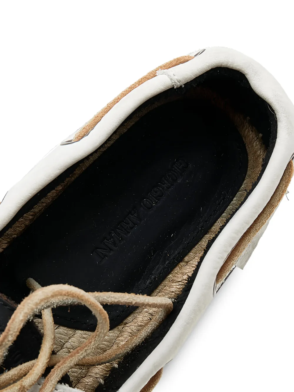 Giorgio Armani Pre-Owned ヌバックレザー エスパドリーユ | ブラック