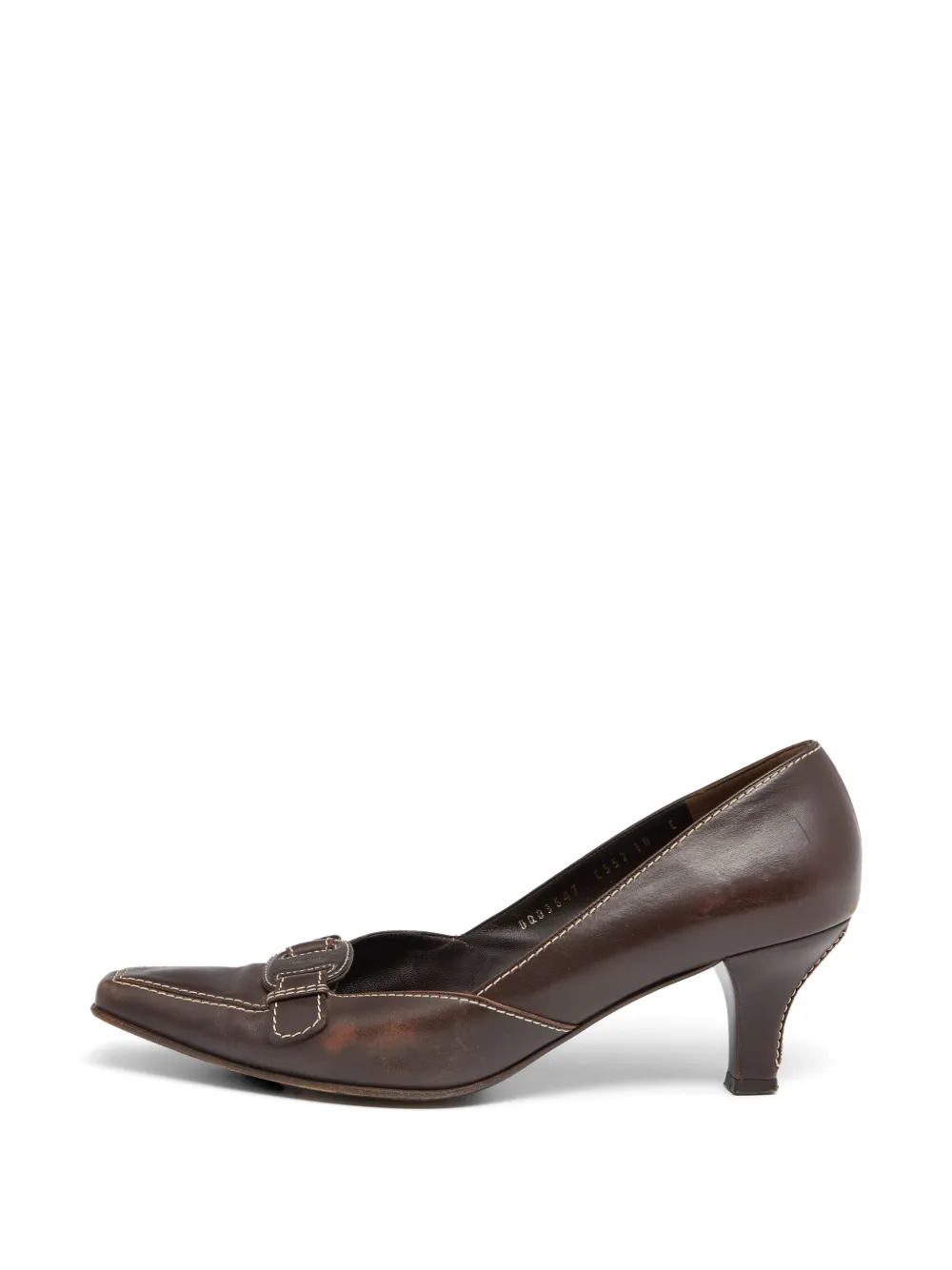 Ferragamo Pre-Owned pointed-toe Gancini pumps - Marrone
