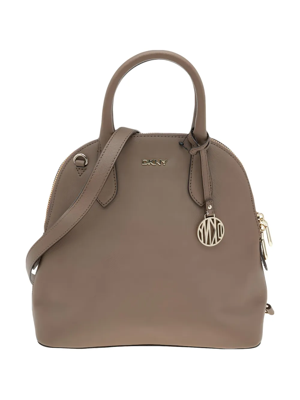DKNY Vintage sac à main en cuir à breloque logo - Marron DKNY Vintage sac à main en cuir à breloque logo - Marron