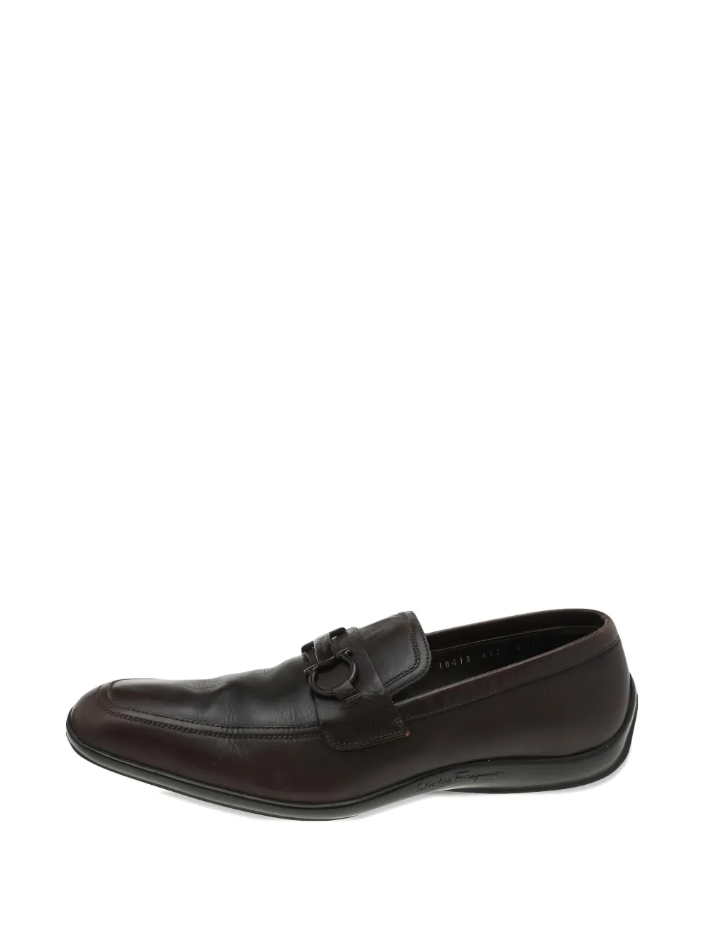 Ferragamo Pre-Owned Gancini Bit loafers - Braun