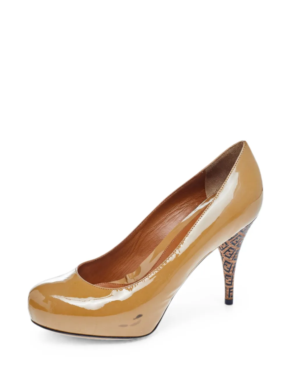 Fendi Pre-Owned FF heel detail pumps - Nude