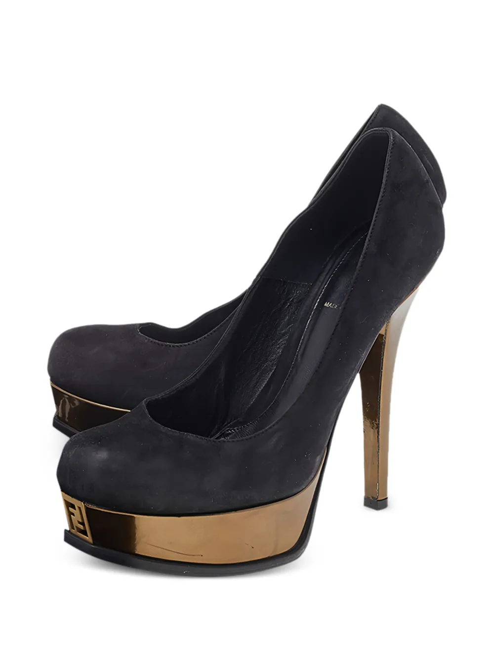 Fendi Pre-Owned Fendista platform pumps - Schwarz
