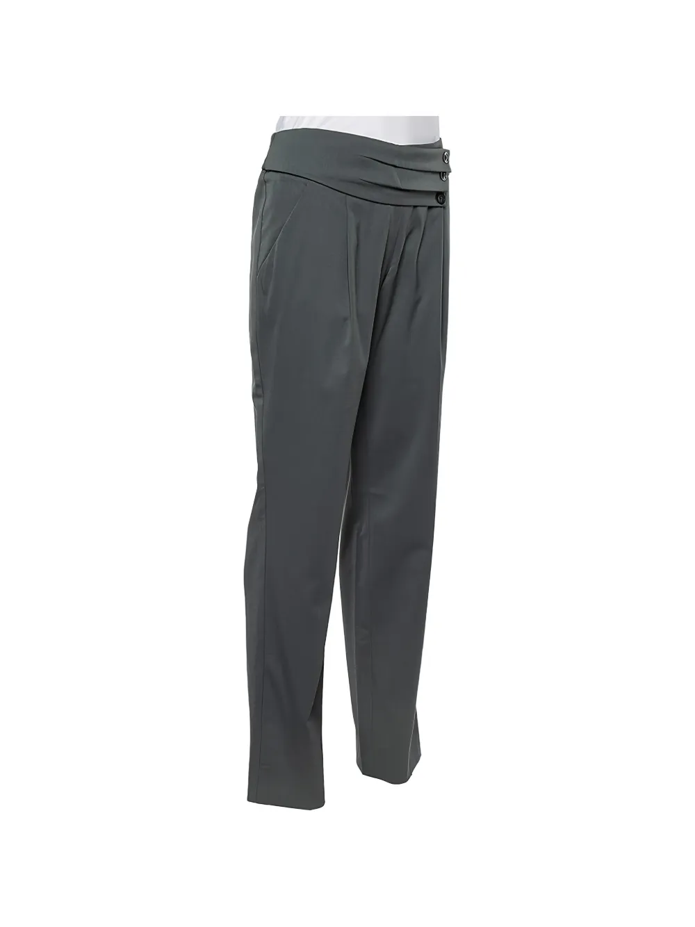 Emporio Armani Pre-Owned pleated-waist trousers - Grigio