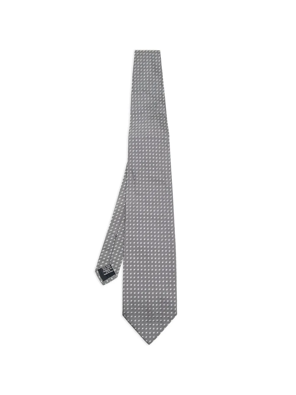 BOSS square-patterned jacquard tie - Grigio