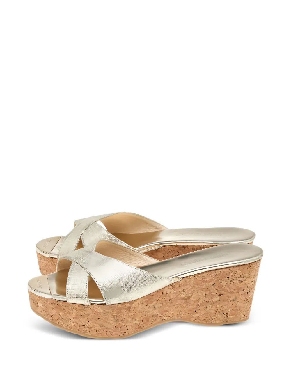 Jimmy Choo Pre-Owned Prima cork wedge sandals - Toni neutri