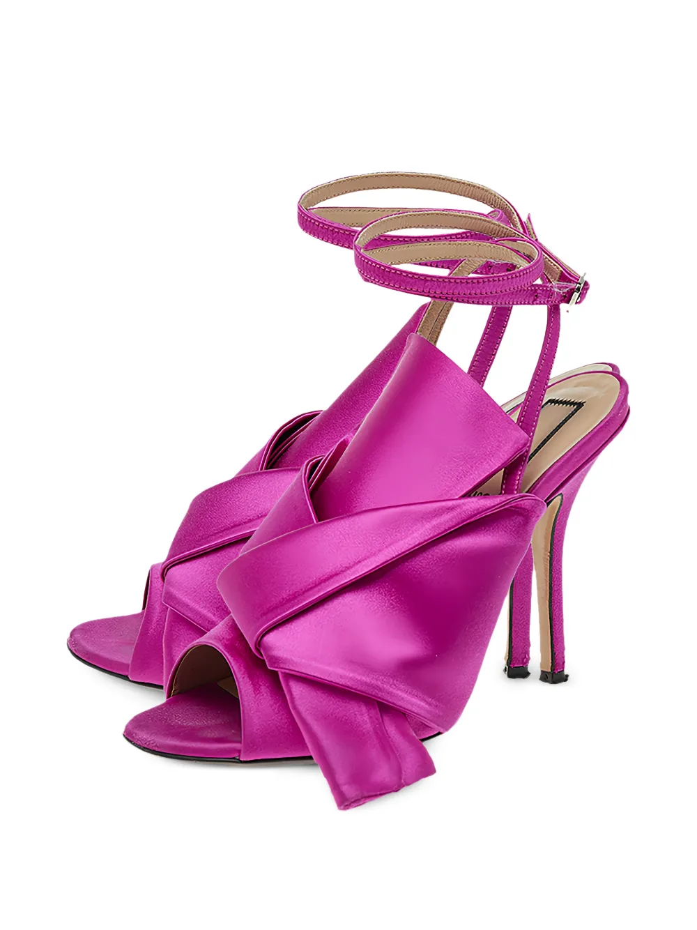 Nº21 Raso ankle-wrap sandals - Pink