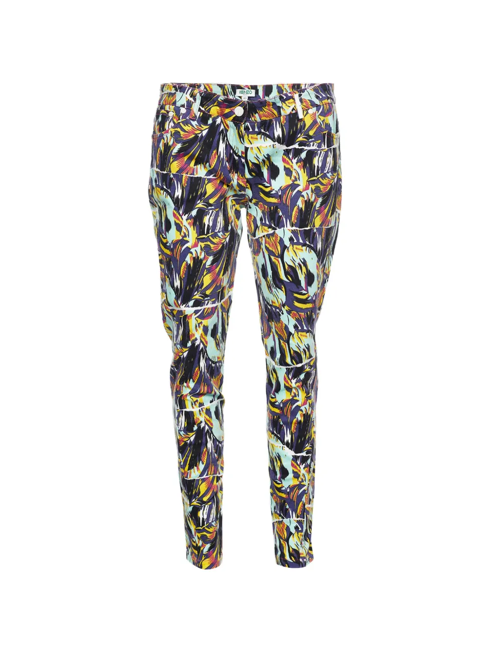 Kenzo Pre-Owned printed tapered jeans - Blu