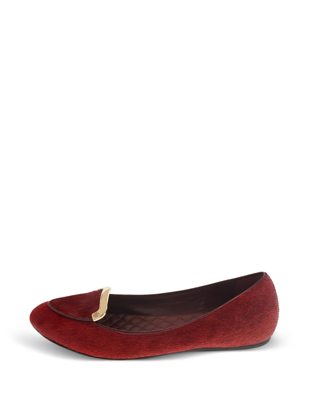 Tory Burch calf-hair ballet flats - Rosso