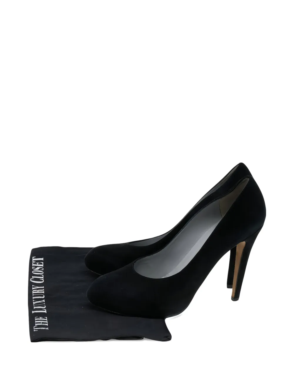 Sergio Rossi Vintage round-toe suede heeled pumps - Schwarz