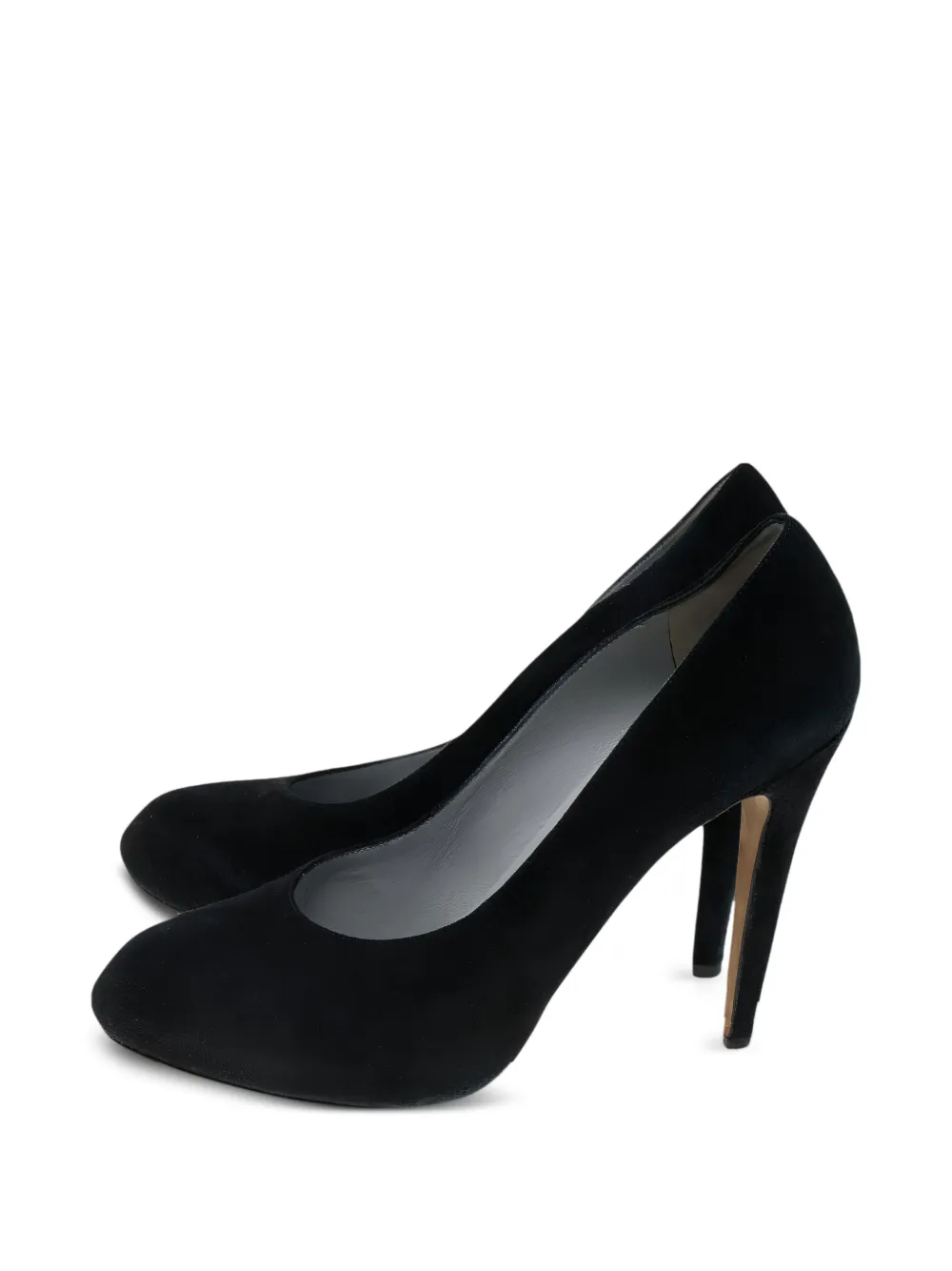 Sergio Rossi Vintage round-toe suede heeled pumps - Schwarz