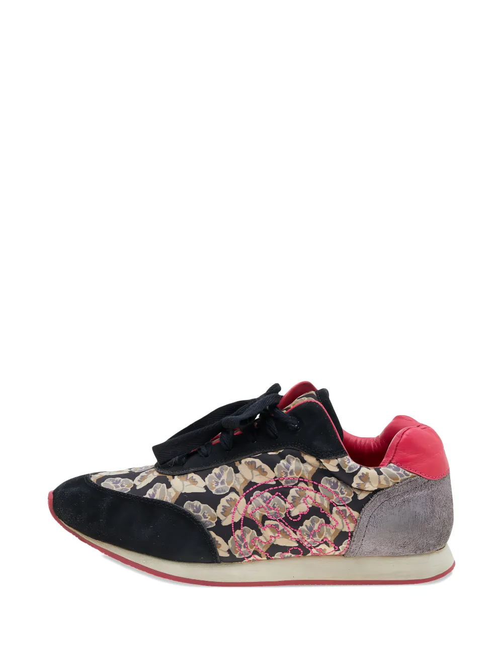 Tory Burch floral-print logo-detail sneakers - Schwarz